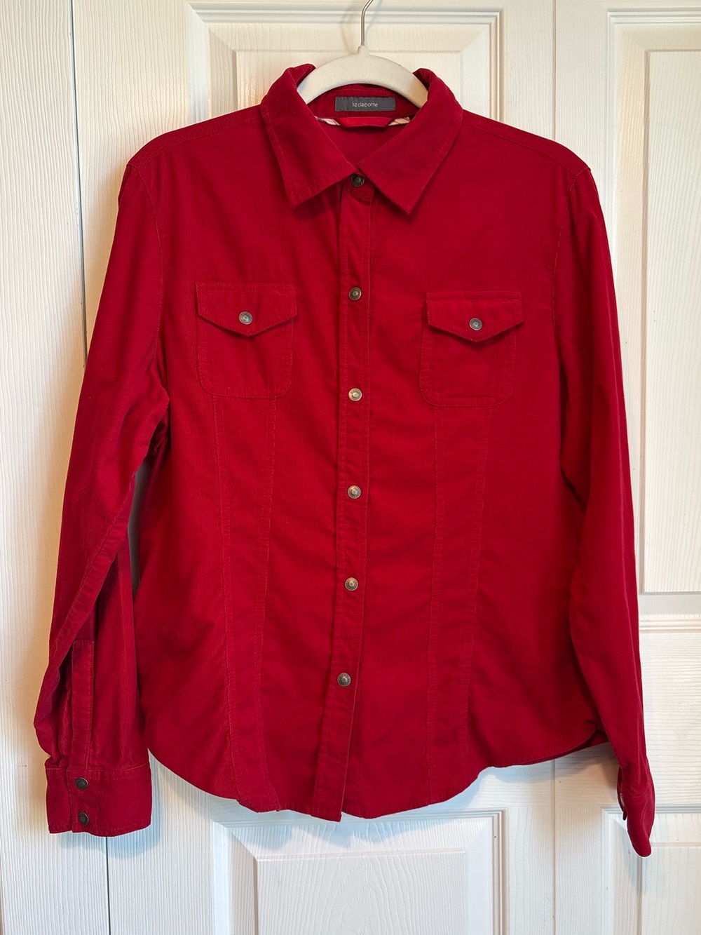 Liz Claiborne  Women's Casual Button-Down Corduroy Long Sleeve Size Large